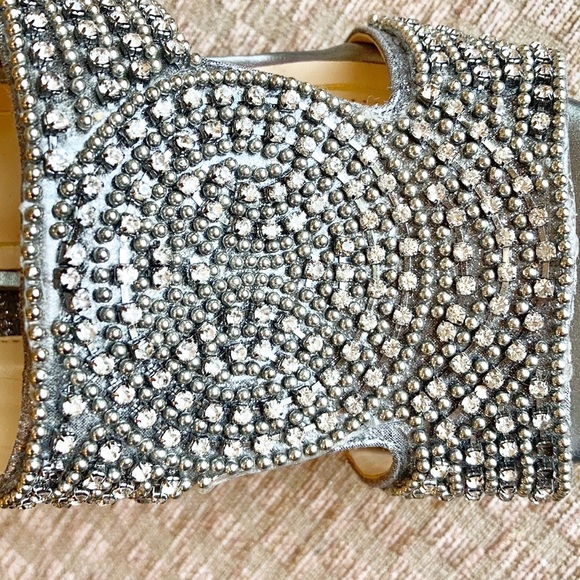 Alex Marie Rhinestone and Beaded Wedge Sandal - Picture 7 of 10